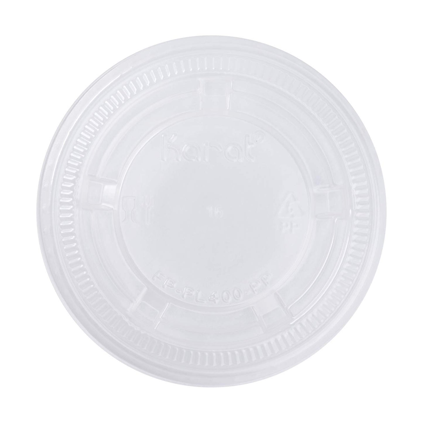 Karat FP-PL400-PP Clear Portion Cup Lids for 3.25 to 5.5 oz