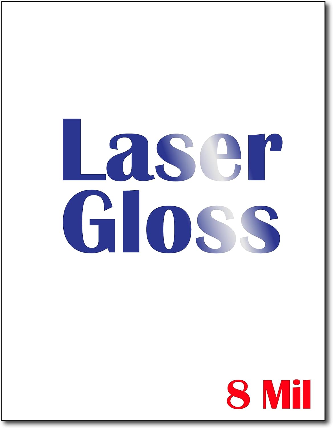 8 Mil Laser Gloss Cardstock - Single Sided 8.5x11 Photo Paper - 50 Sheets - Desktop Publishing