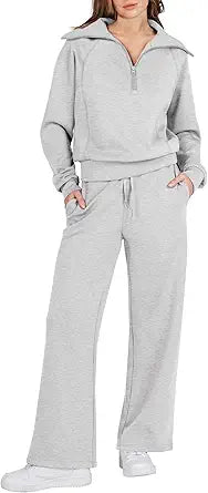 LOGENE Womens 2 Piece Sweatsuits Lounge Joggers Sets for Fall