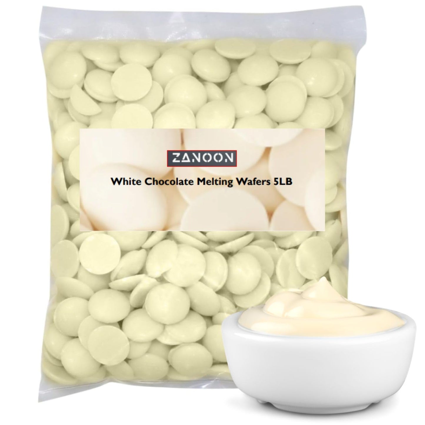 Premium White Chocolate Melting Wafers for Baking & Dipping