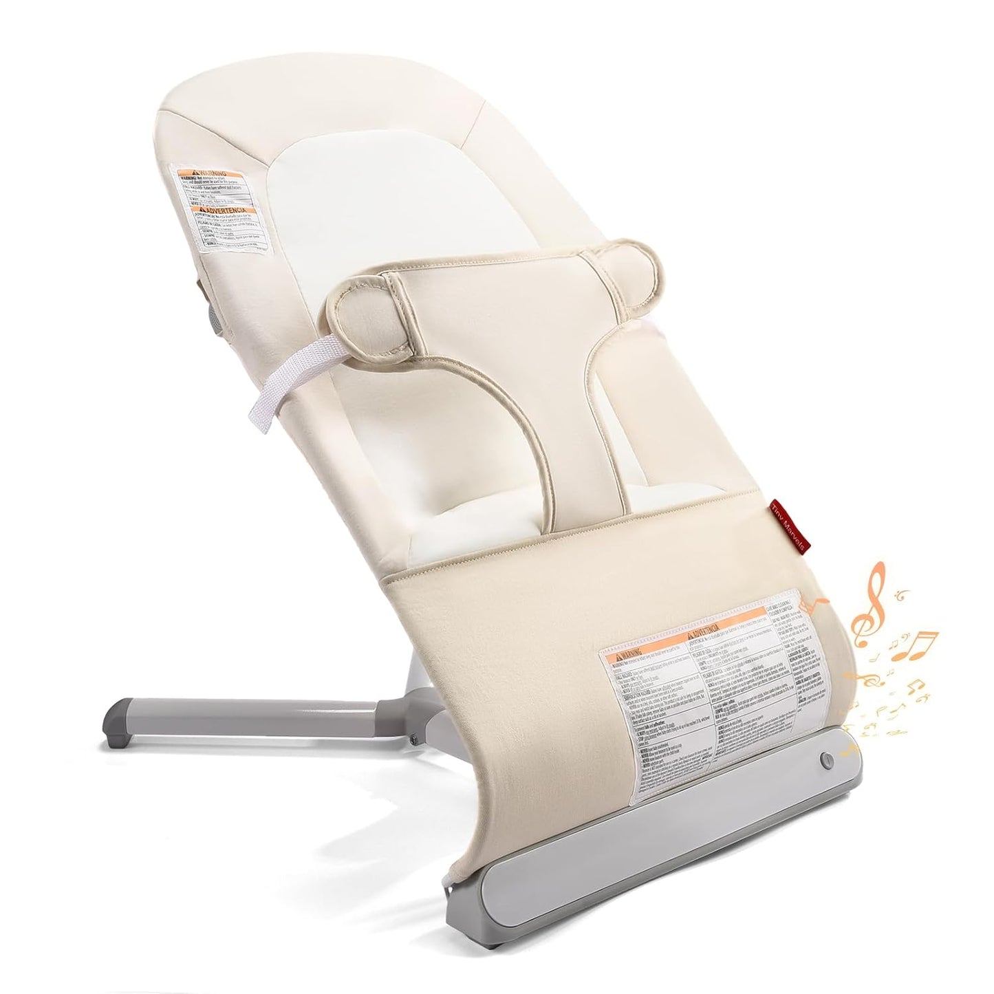 Compact Baby Bouncer with Music, Washable Pad - Tiny Marvels