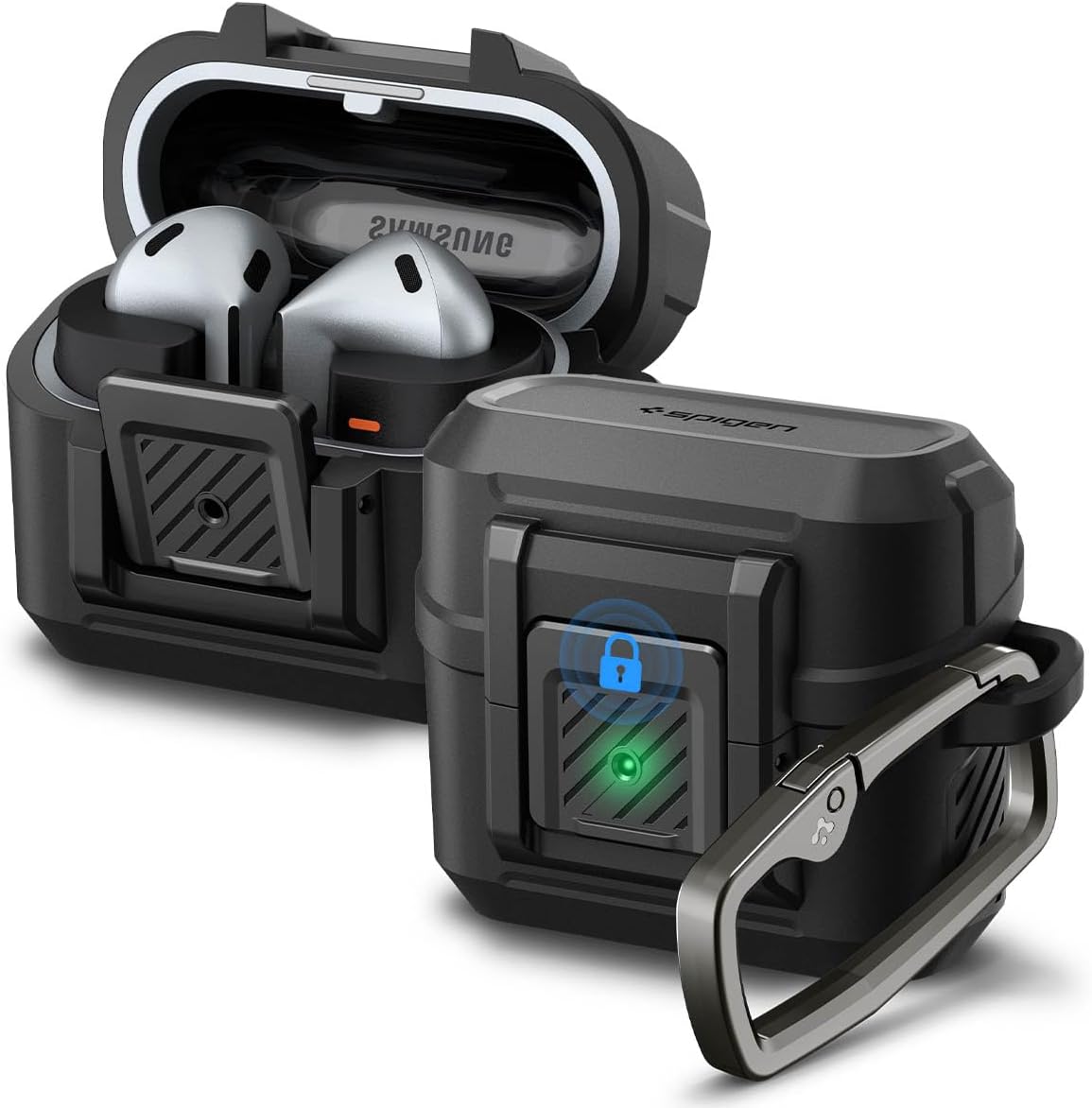Spigen Secure Lock Case for Samsung Galaxy Buds3 - Matte Black
