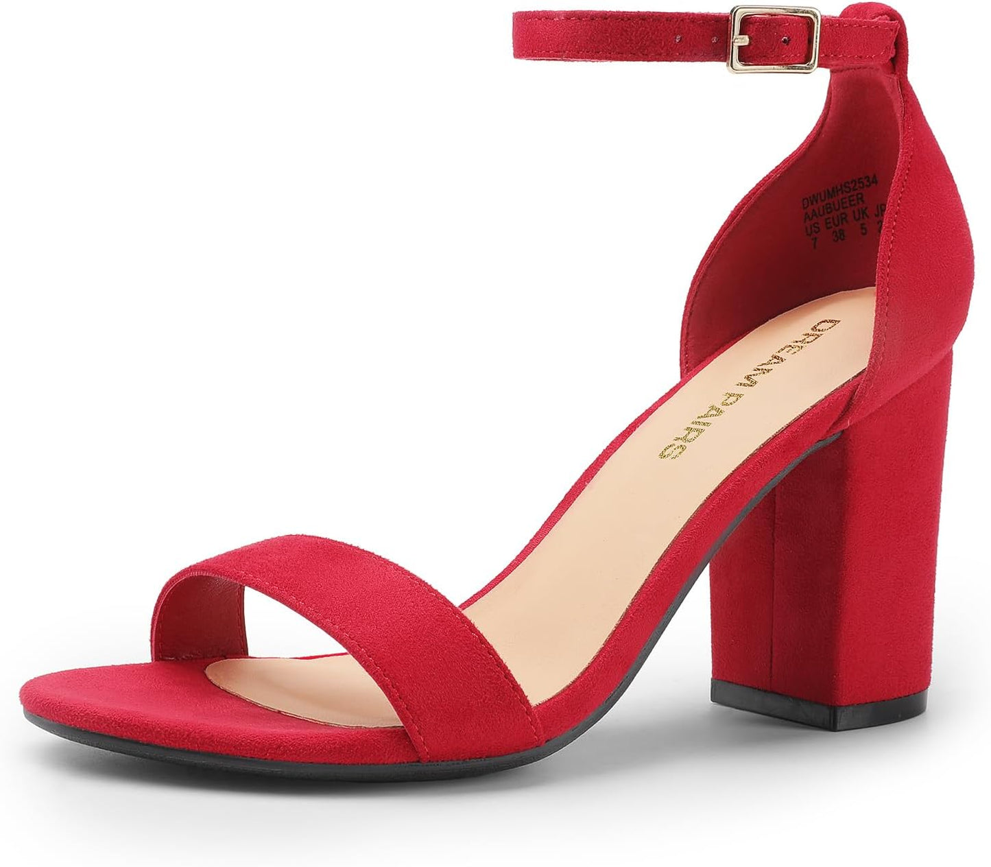 DREAM PAIRS Chunky Block Heel Open Toe Ankle Strap Sandals