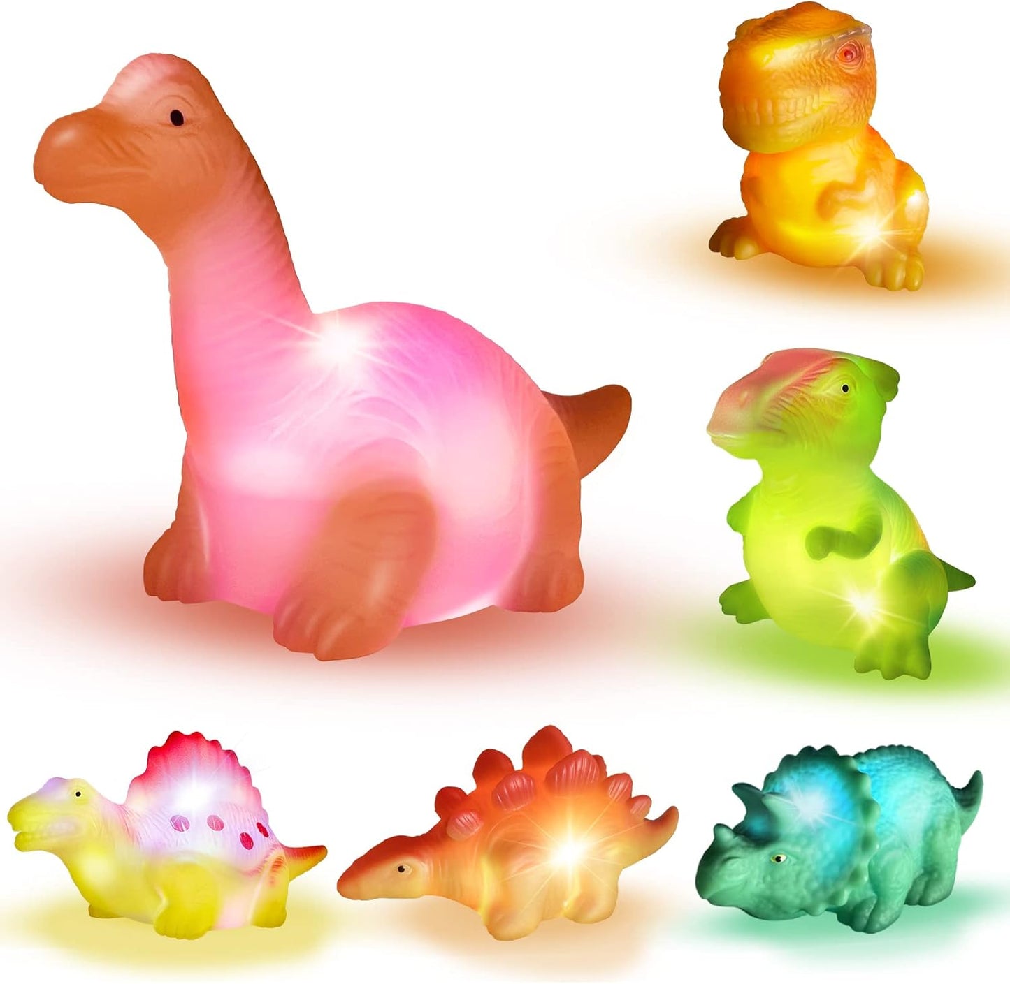 Dinosaur Light-Up Bath Toys for Fun Bathtime