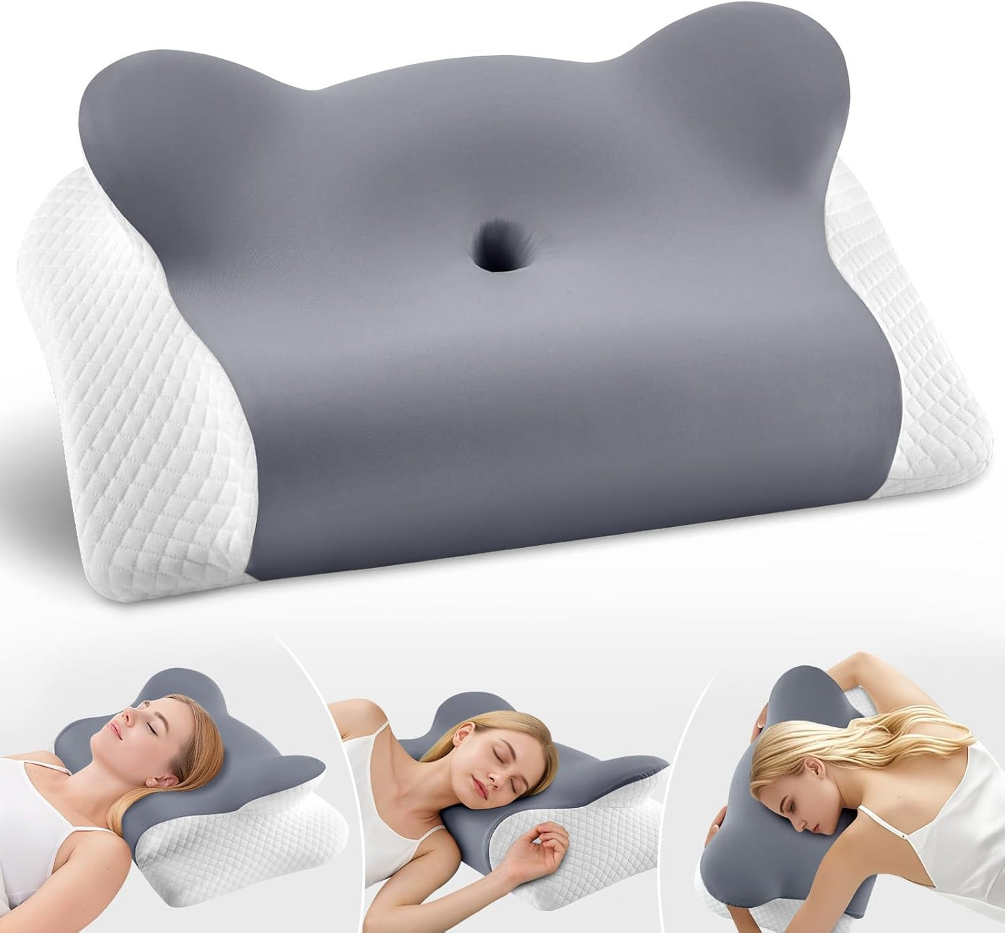 Cervical Neck Pillow for Sleeping - Ergonomic Memory Foam Support