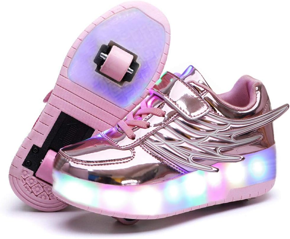 Nsasy Kids Roller Shoes with Wheels and LED for Fun Playtime