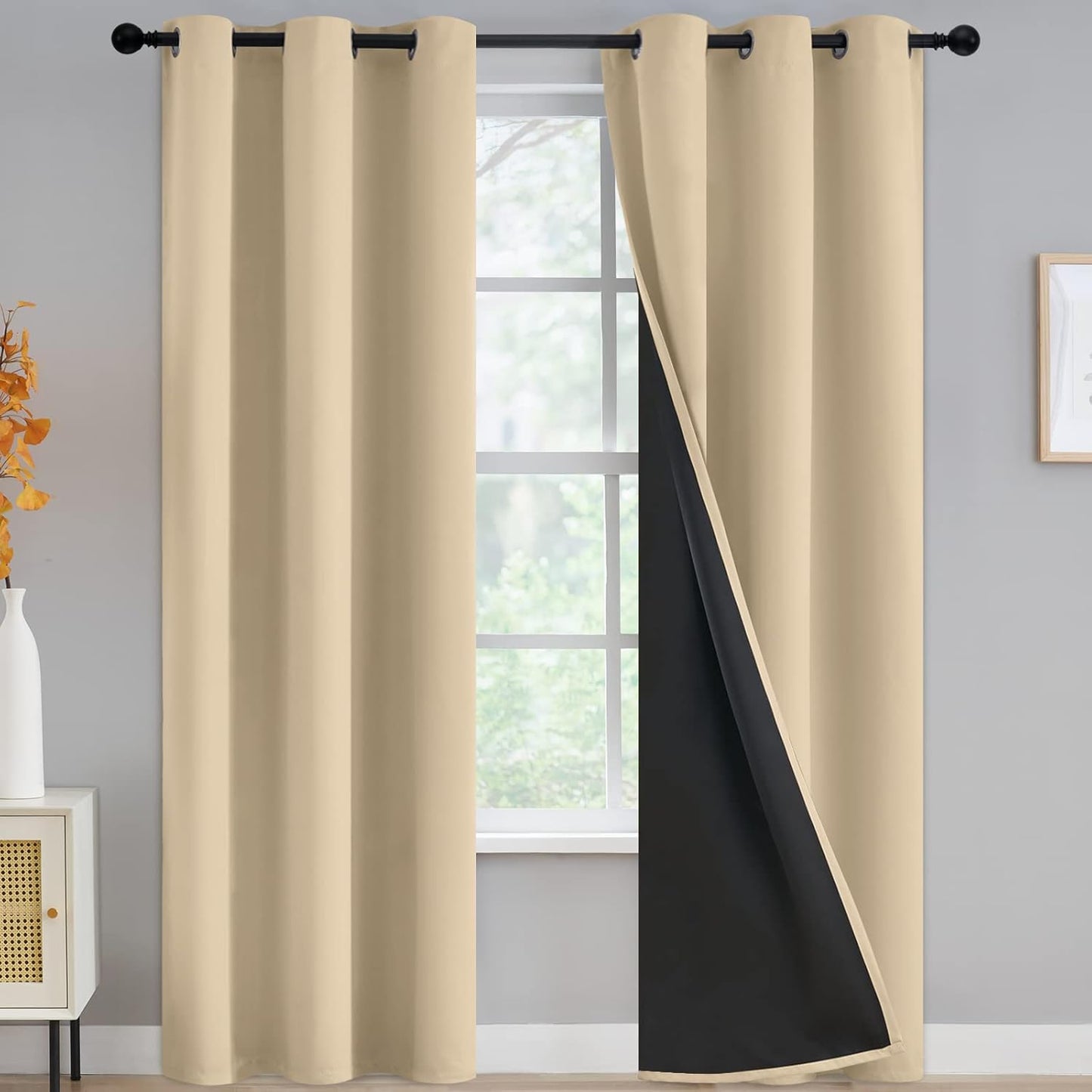 Thermal Insulated Blackout Curtains for Bedroom and Living Room