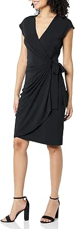 Classic Cap Sleeve Wrap Dress for Women - Versatile Style