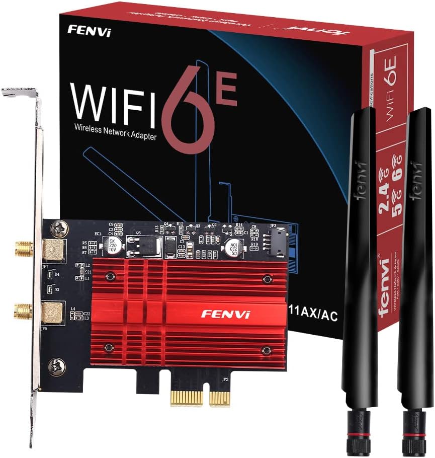 WiFi 6E AX210 PCI-E Network Card with Tri-Band Connectivity
