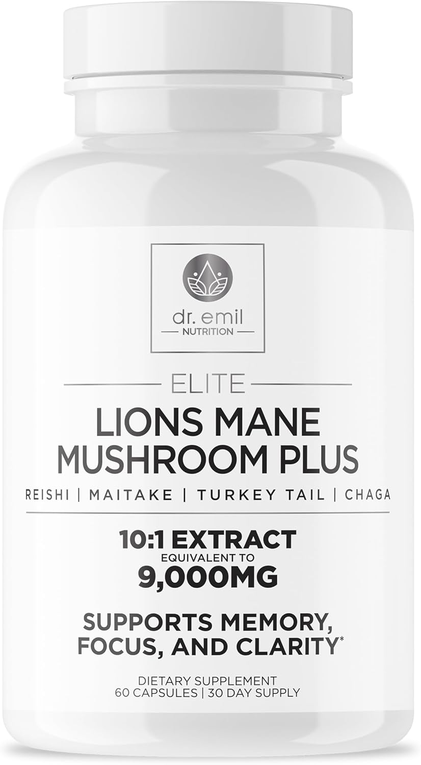 9000mg Organic Lions Mane Supplement for Cognitive Support