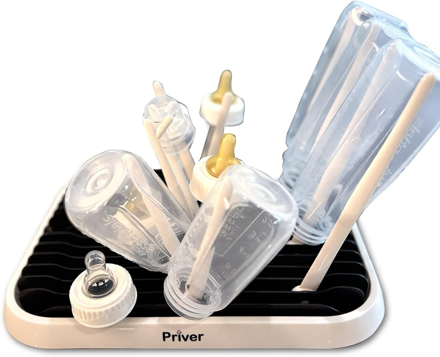 Priver Baby Bottle Drying Rack - Space-Saving High Capacity