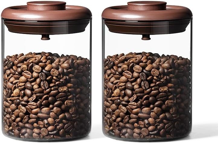Ankou Glass Coffee Canister Set - Airtight Food Storage Jars