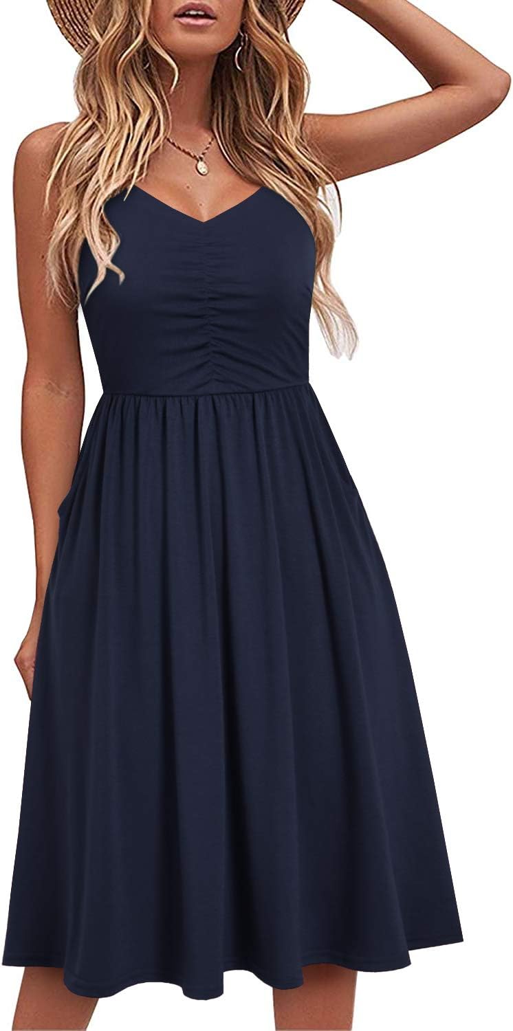 YATHON Casual Dresses for Women with Pockets and Straps