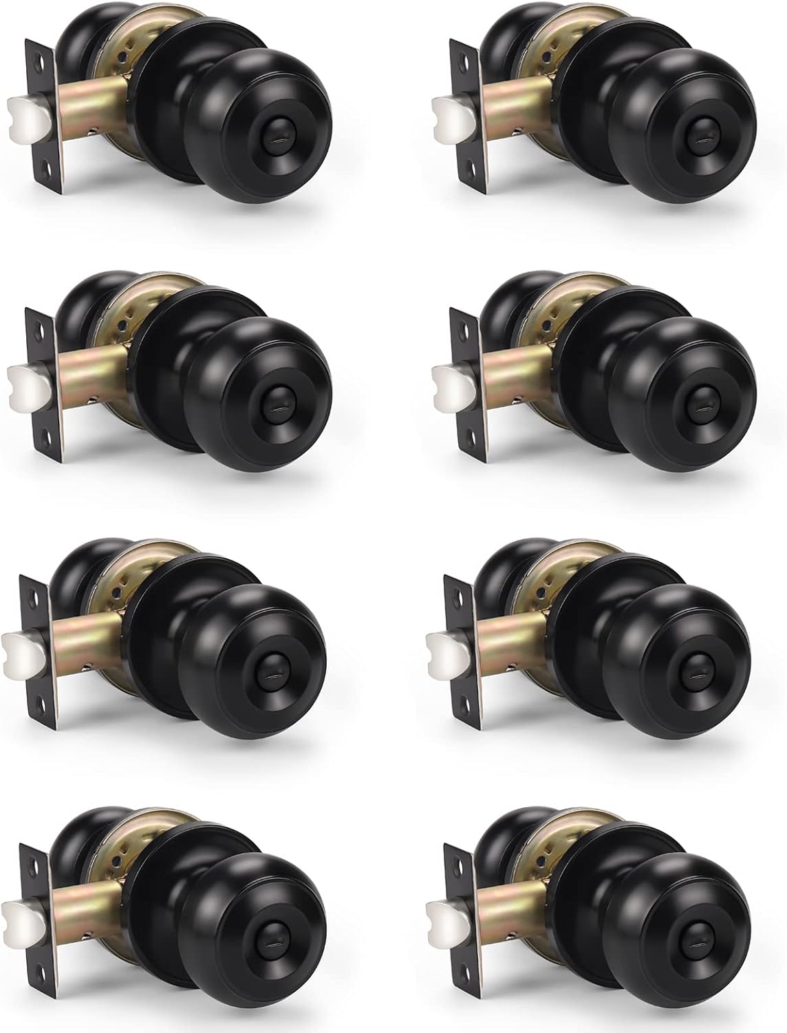 KNOBWELL Black Interior Door Knob - Privacy Knobs for Home Use