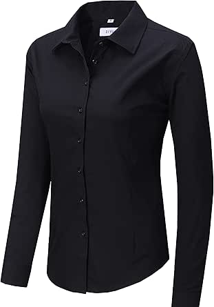 DIYUS Women's Slim-Fit Button Down Shirts for Every Occasion