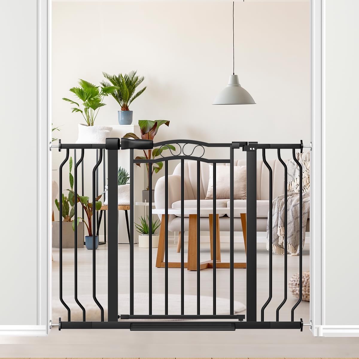 29.5-43.7 Inch Wide Baby Gate for Stairs No Drilling Safety
