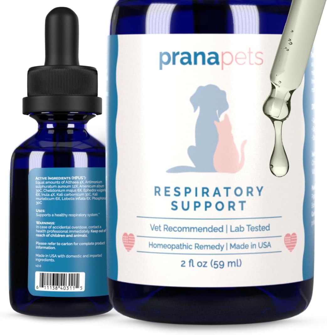 PranaPets Respiratory Support for Dogs & Cats - Natural Relief