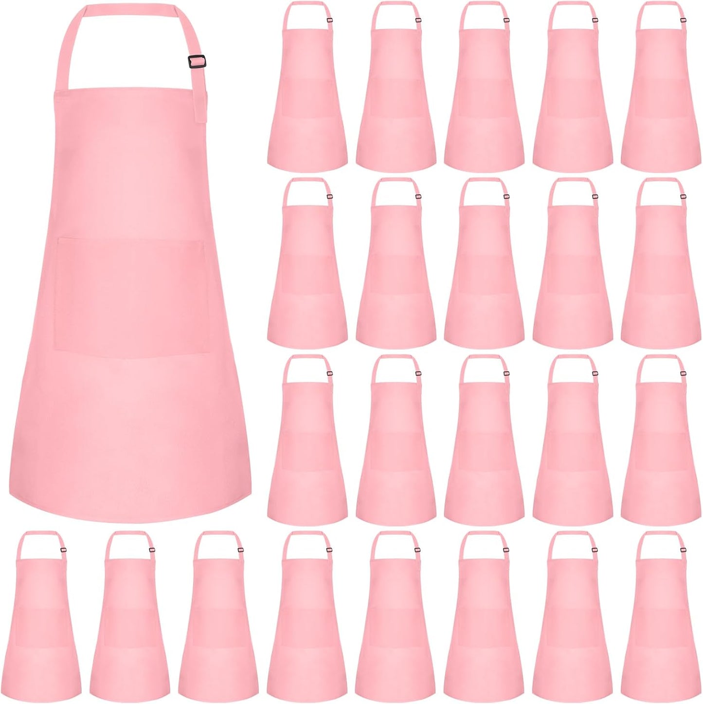 Adjustable Kids Apron Bulk with 2 Pockets for Painting Fun