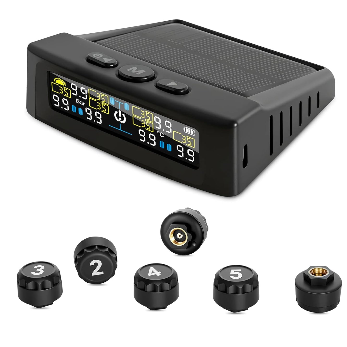 RV Tire Pressure Monitoring System with Real-Time Display Features