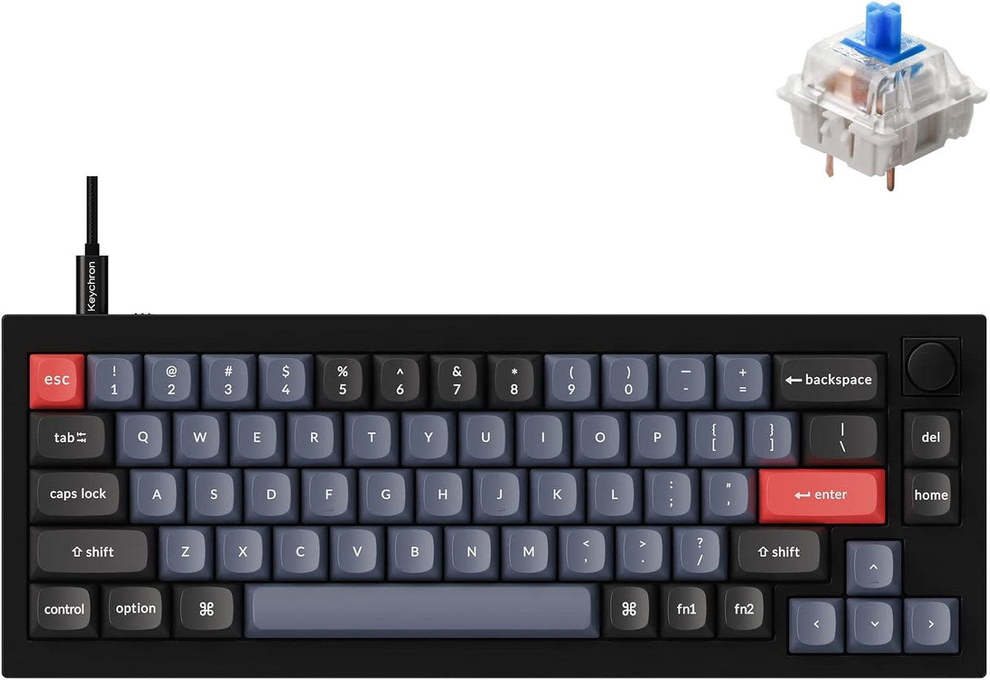 Keychron Q2 Wired Custom Mechanical Keyboard with Knob Version