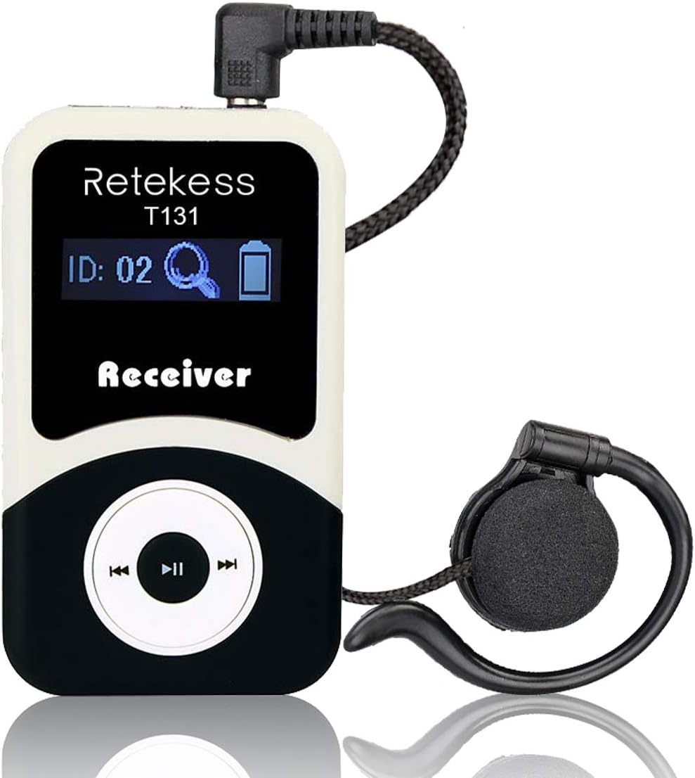 Retekess T131 Wireless Tour Guide System Receiver for Training