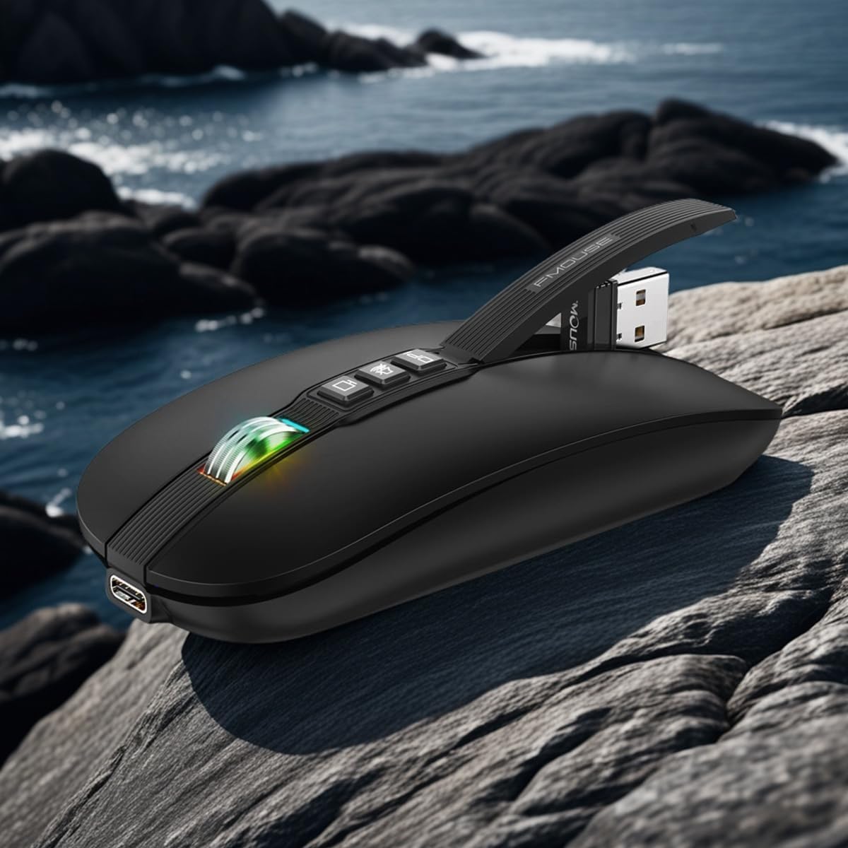 Slim Bluetooth Mouse: Speed & Silence, Ultimate Portability