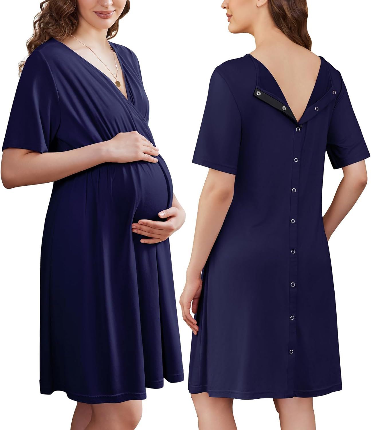 Ekouaer Labor and Delivery Gown for Comfortable Maternity Care
