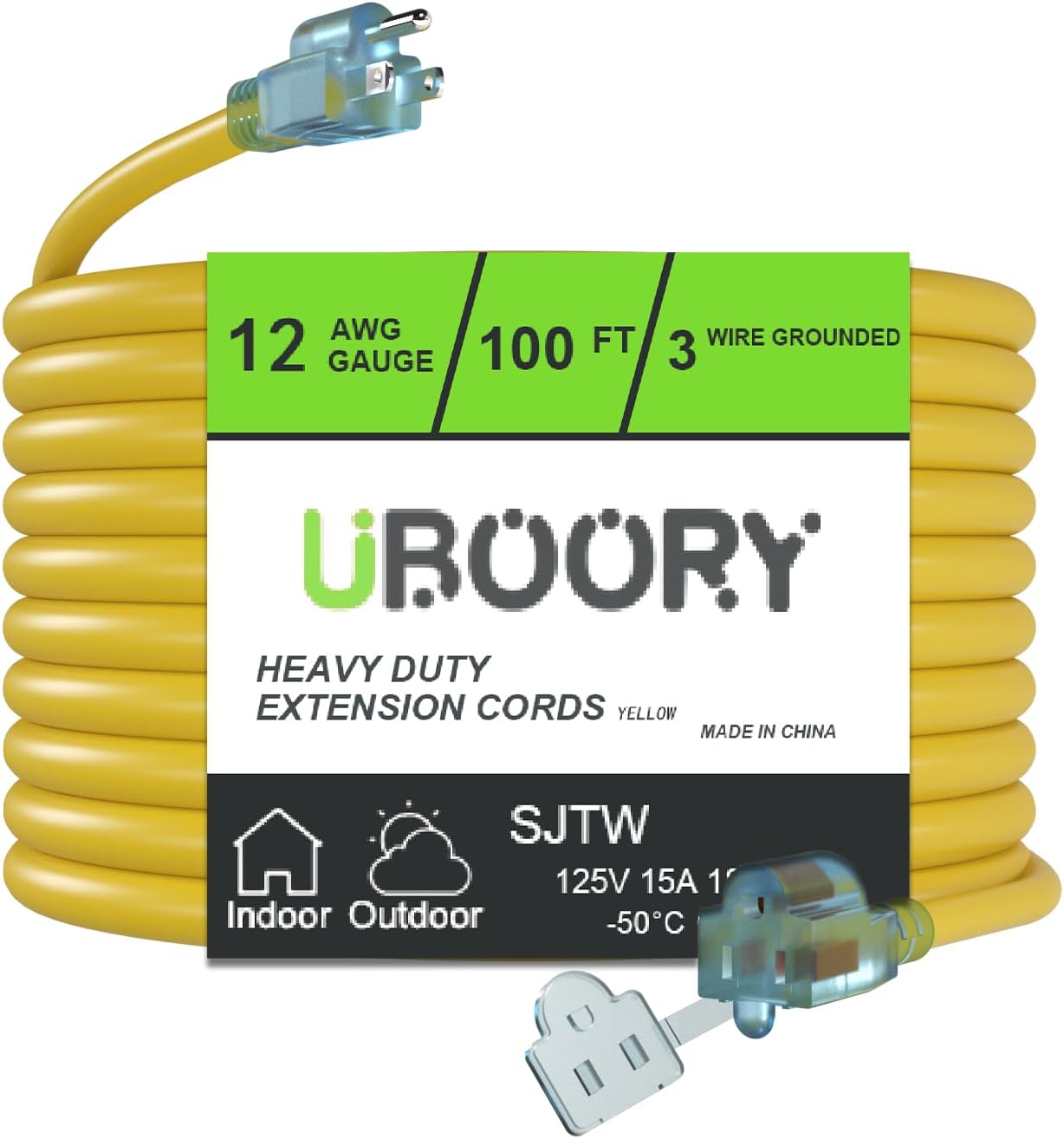 Outdoor Extension Cord Waterproof 100 FT by uboory