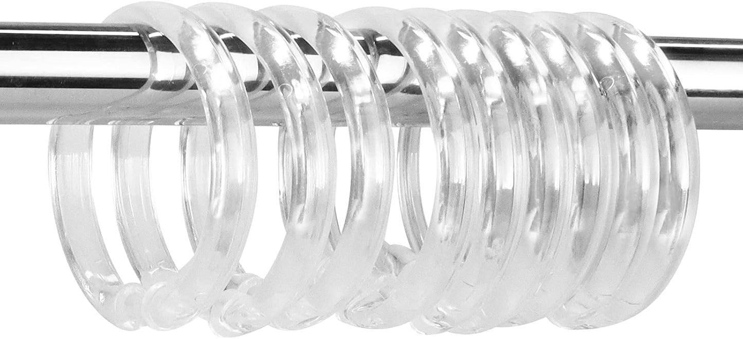 12 PCS Clear O-Shaped Shower Hooks by Qulable