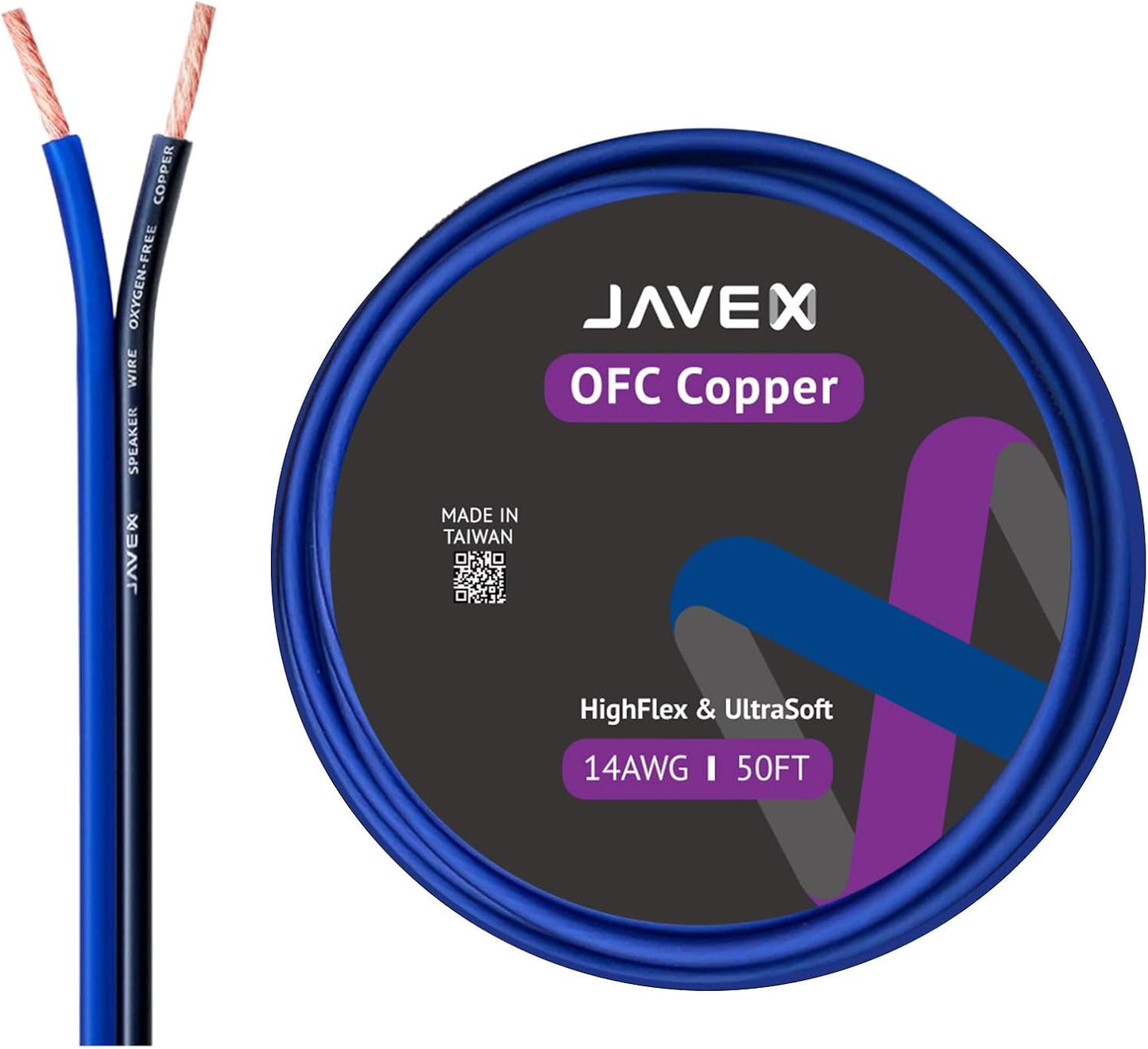JAVEX 14-Gauge AWG Speaker Wire for High-Fidelity Audio Systems
