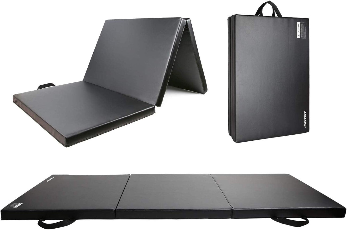 RitFit Upgraded Folding Exercise Mat for Yoga and MMA Workouts
