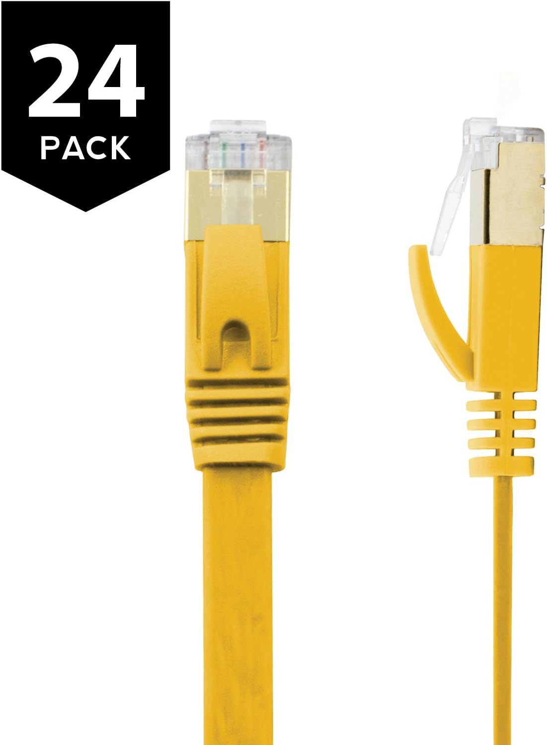 Buhbo 6 inch CAT7 Flat Ethernet Cable Snagless Shielded STP