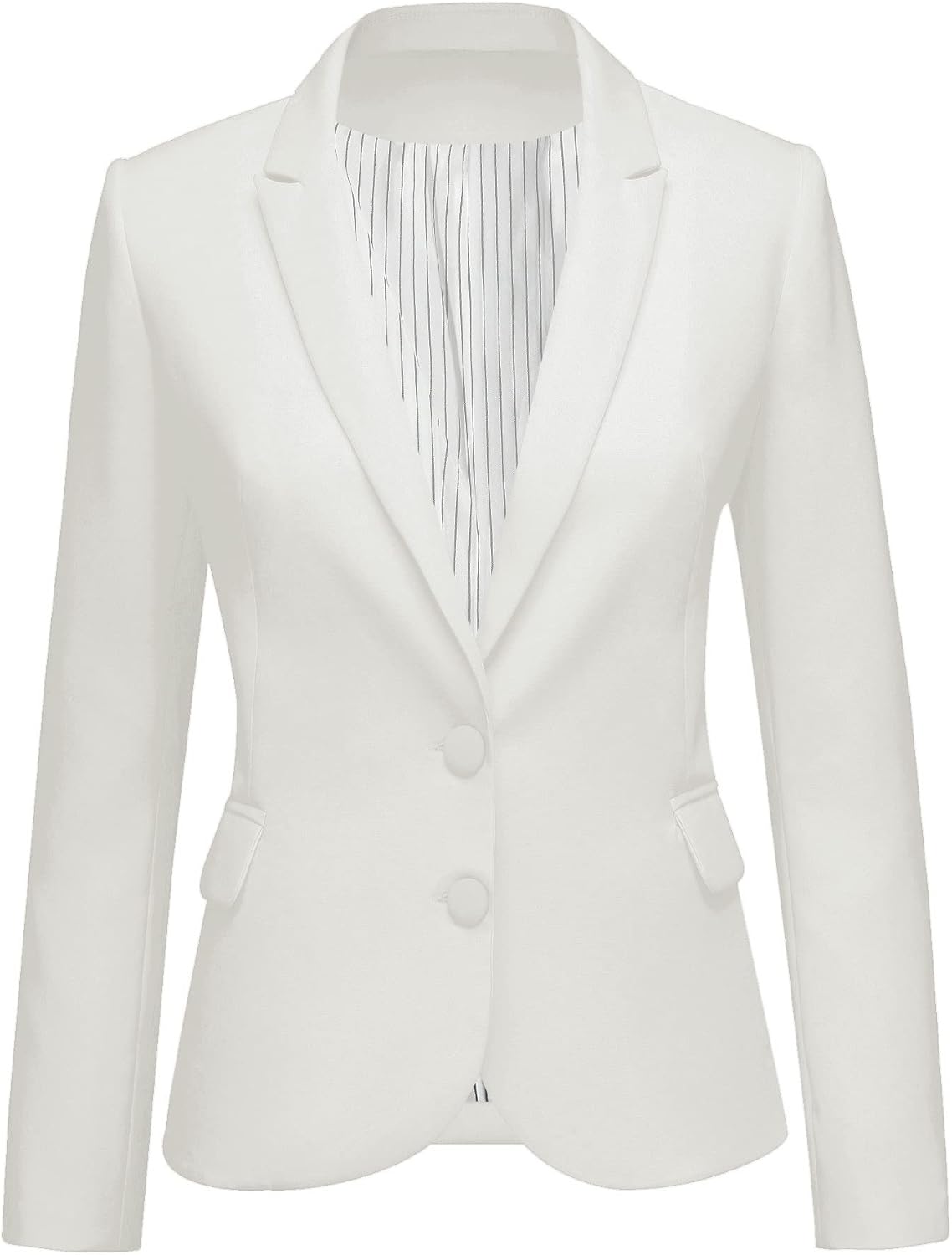 Notched Lapel Pockets Button Work Office Blazer Jacket Suit