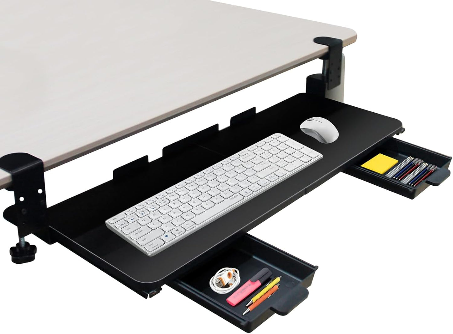 Effortless Ergonomics: Pull-Out Keyboard Tray by GISGOO