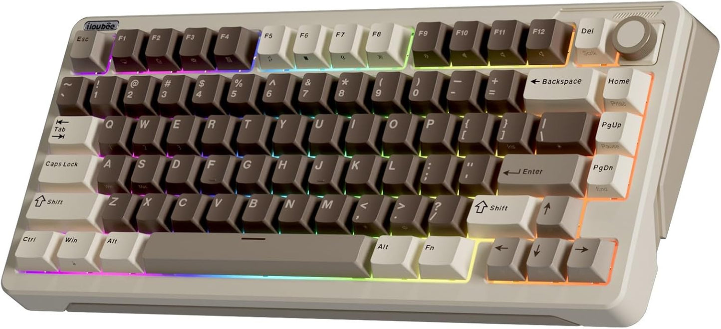 iLovBee B75 Wireless Mechanical Keyboard: Hot-Swappable, Creamy Linear Switches
