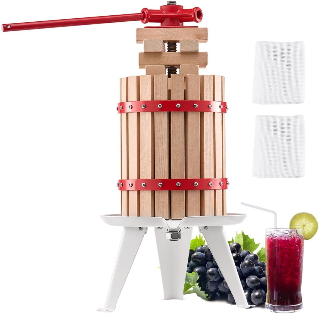 VEVOR 1.6 Gal Fruit Wine Press for Efficient Juice Making
