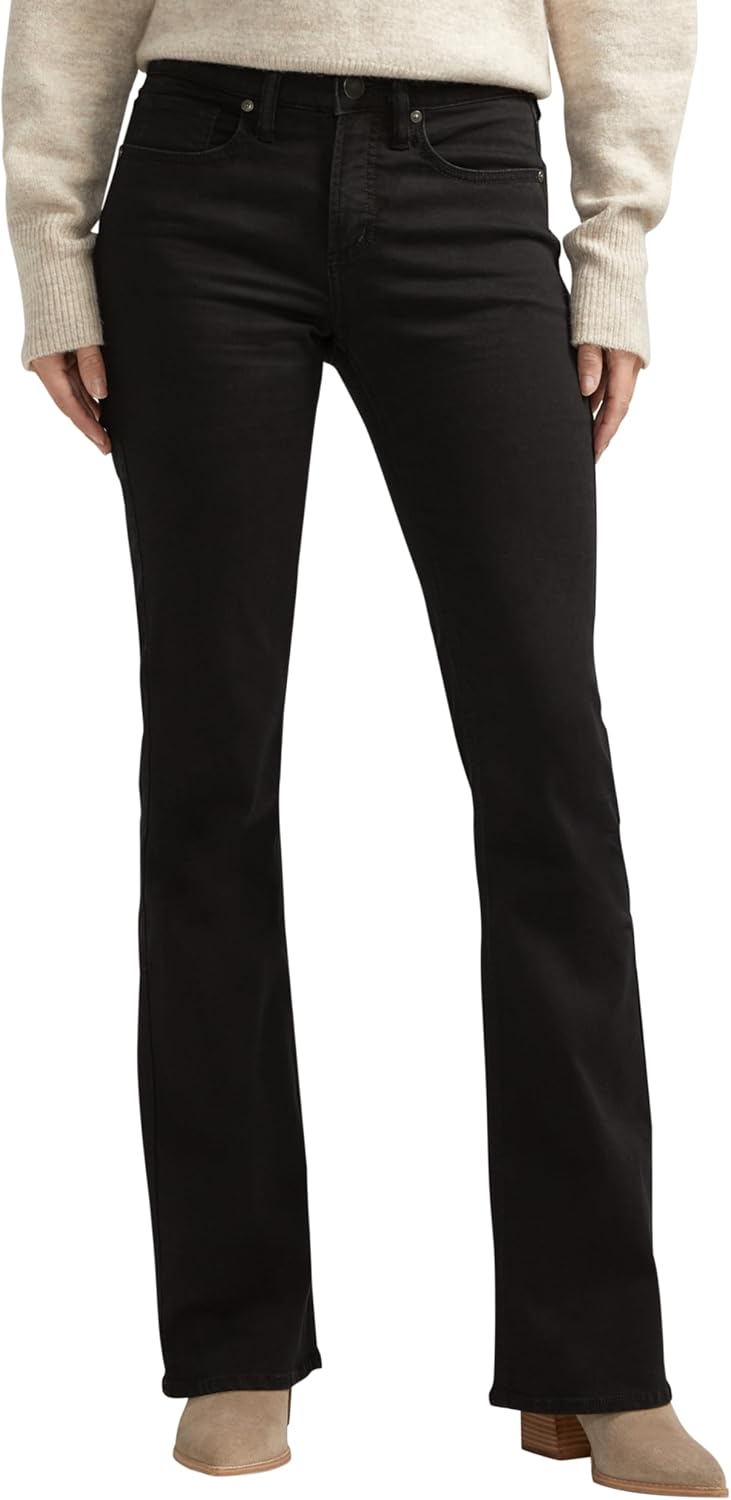 Silver Jeans Co. Women's Suki Mid Rise Curvy Fit Straight Leg