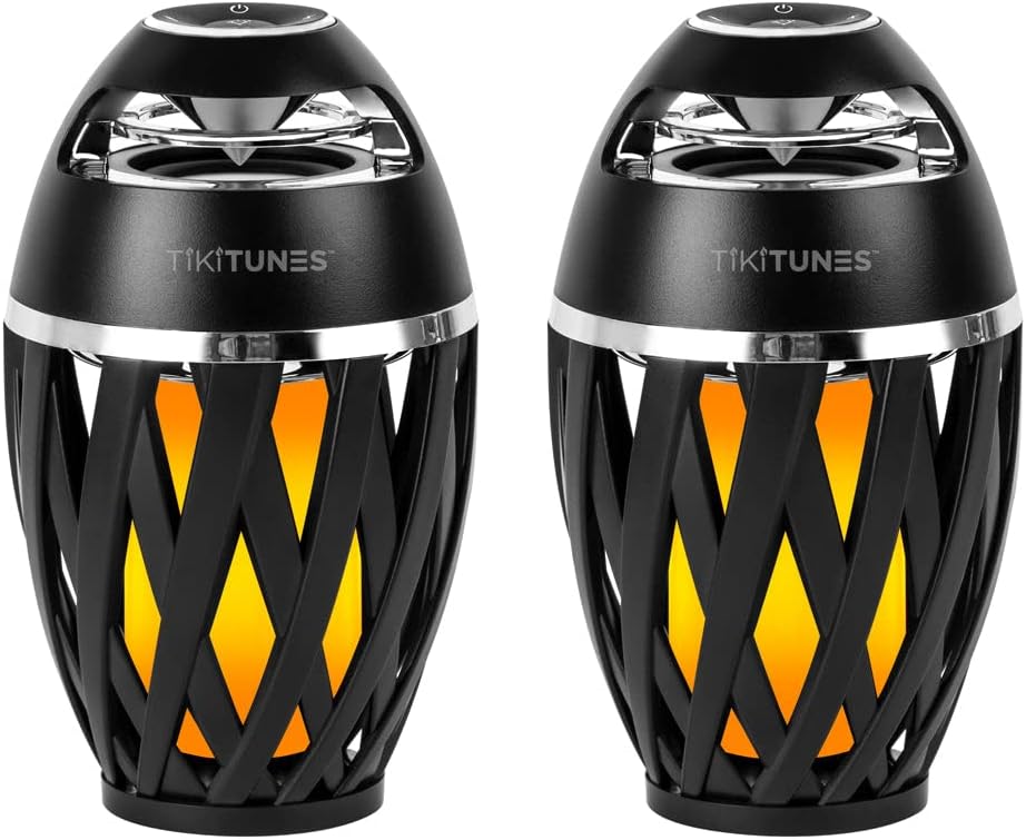TikiTunes Portable Bluetooth Speakers with LED Torch Lighting