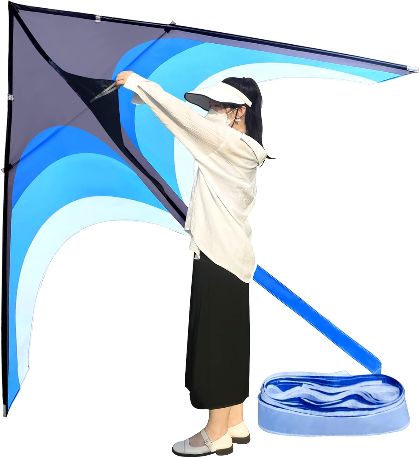 Delta Kite for Kids & Adults - Easy to Fly Large Beach Kite