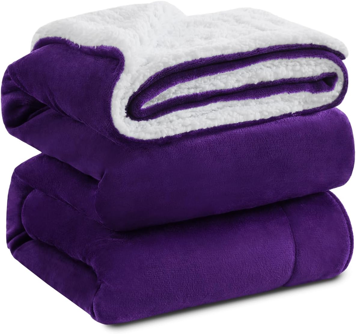 KAWAHOME Sherpa Fleece Queen Size Blanket for Cozy Warmth