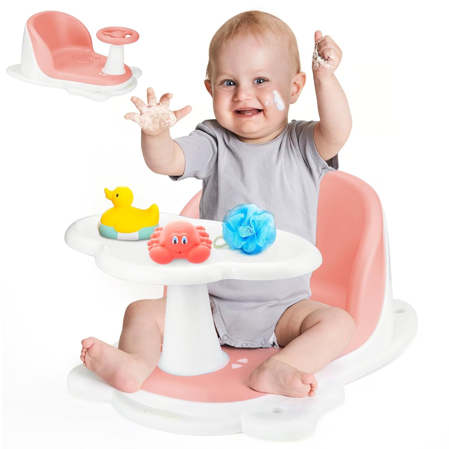 OMYBaby Bath Seat: Strong Suction, Soft Support