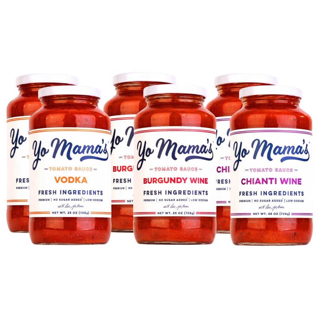 Yo Mama's Foods Keto Pasta Sauces Variety Pack - Gourmet Flavors