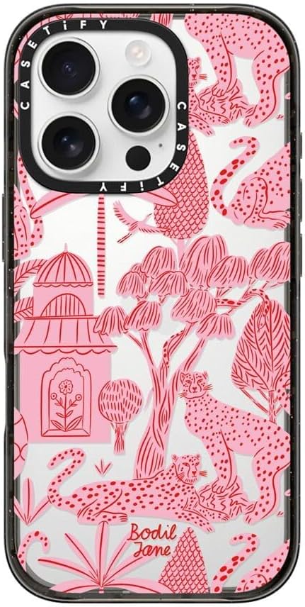 CASETiFY Impact Case for iPhone 16 Pro - Cheetah Paradise Pink