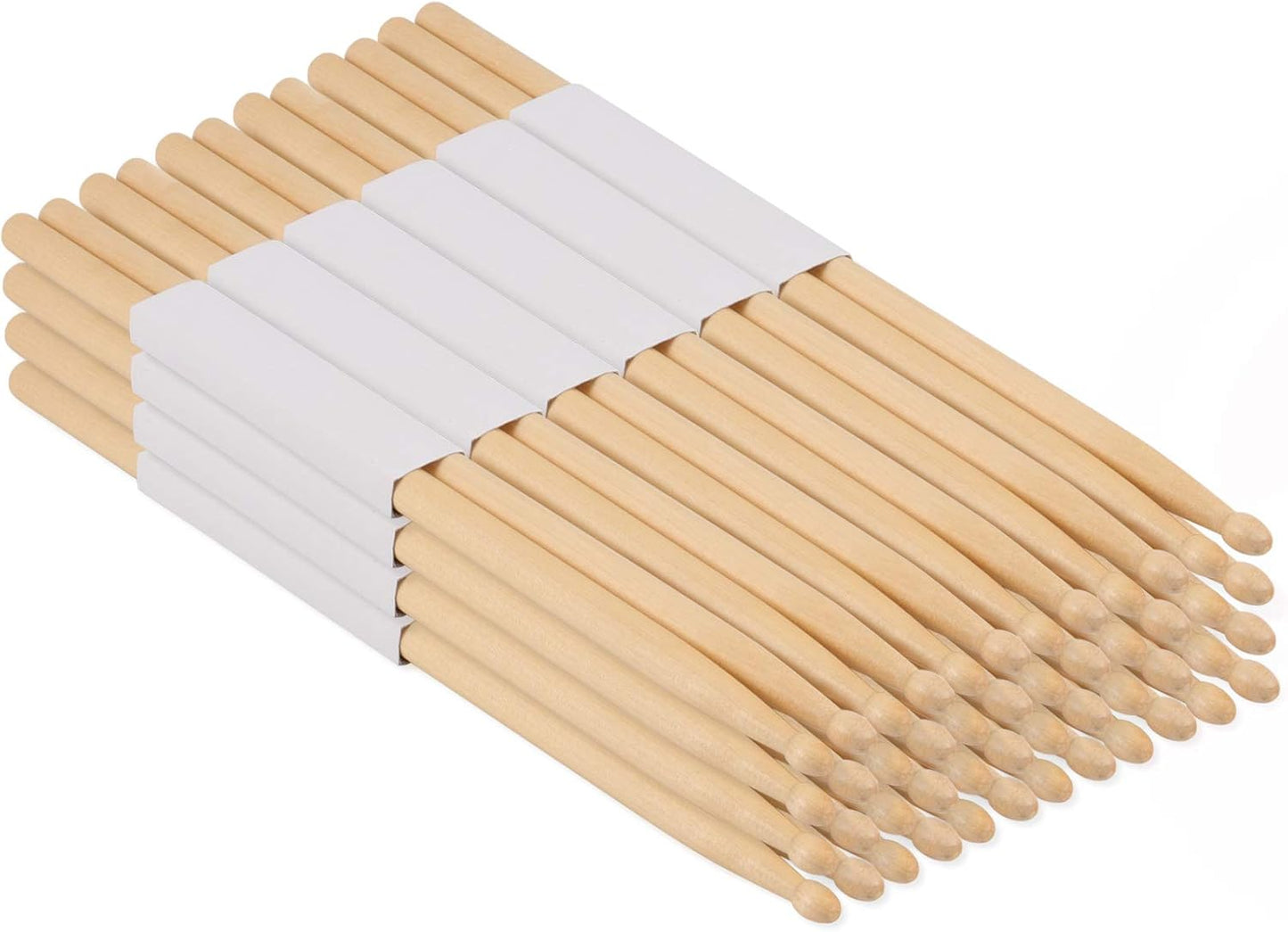 24 Pairs 5A Maple Wood Tip Drumsticks for Beginners and Adults