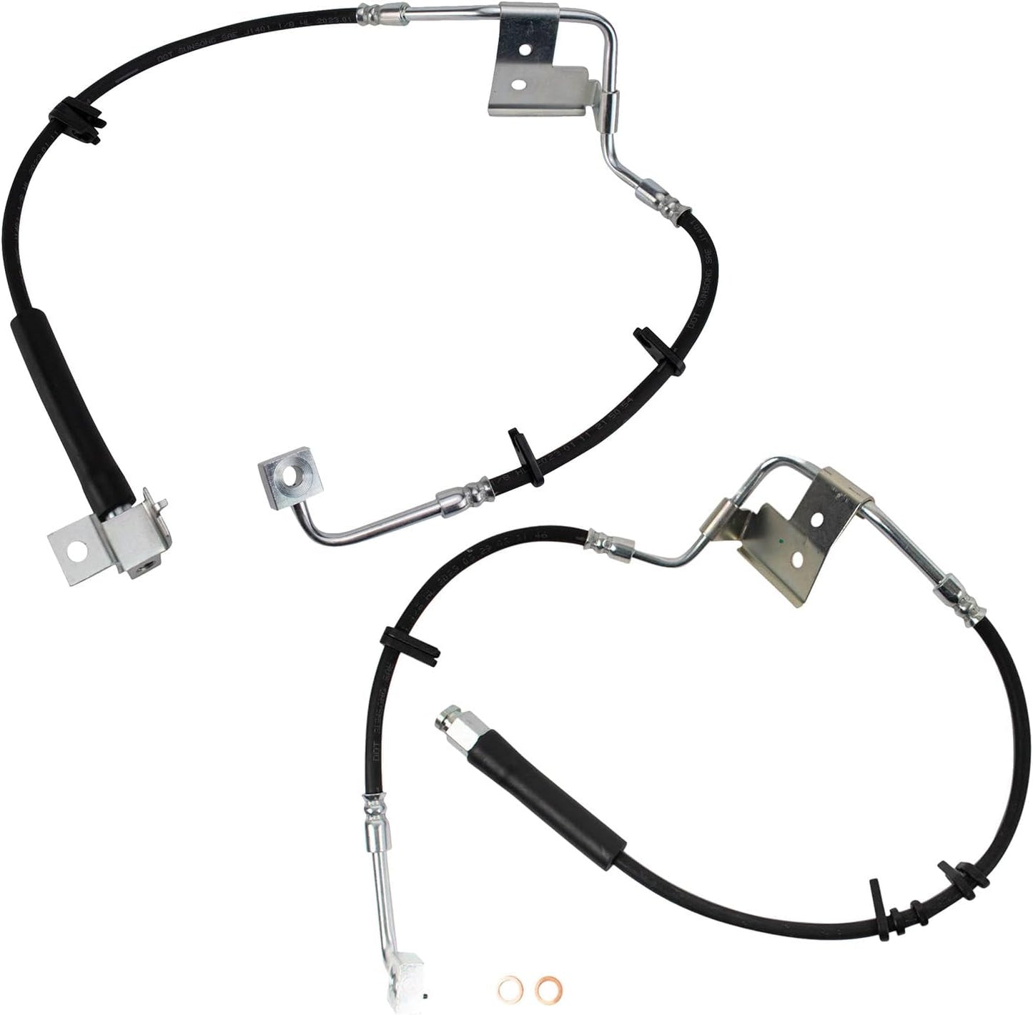 TRQ Front Brake Hose Set for 2000-2001 Dodge Ram 1500 & More