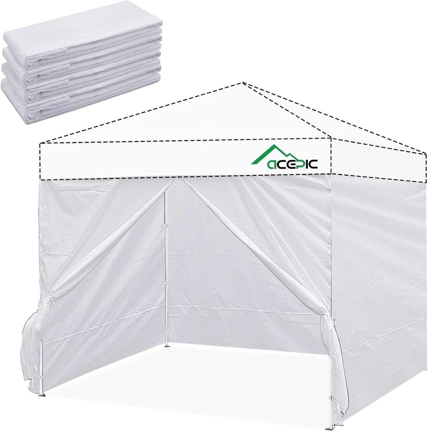 Instant Canopy Tent Sidewalls for 10x10 Canopy - Waterproof 4PC