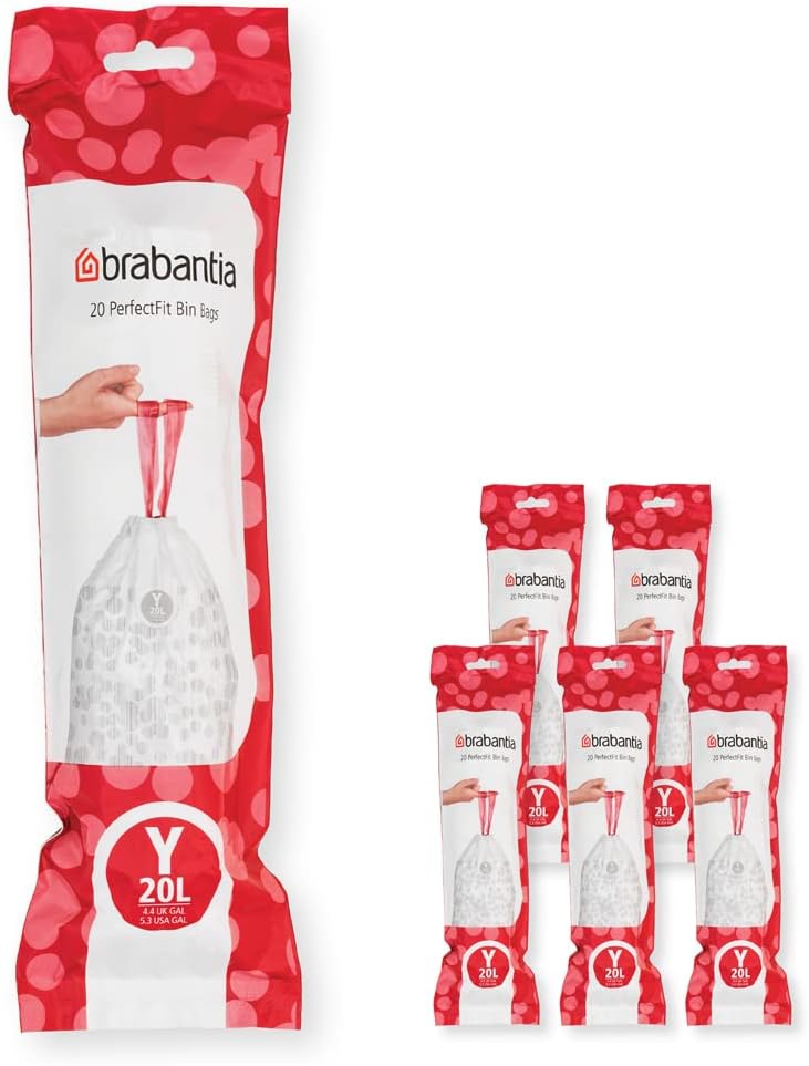 Brabantia PerfectFit Trash Bags for Size Y/5.3 Gal Cans