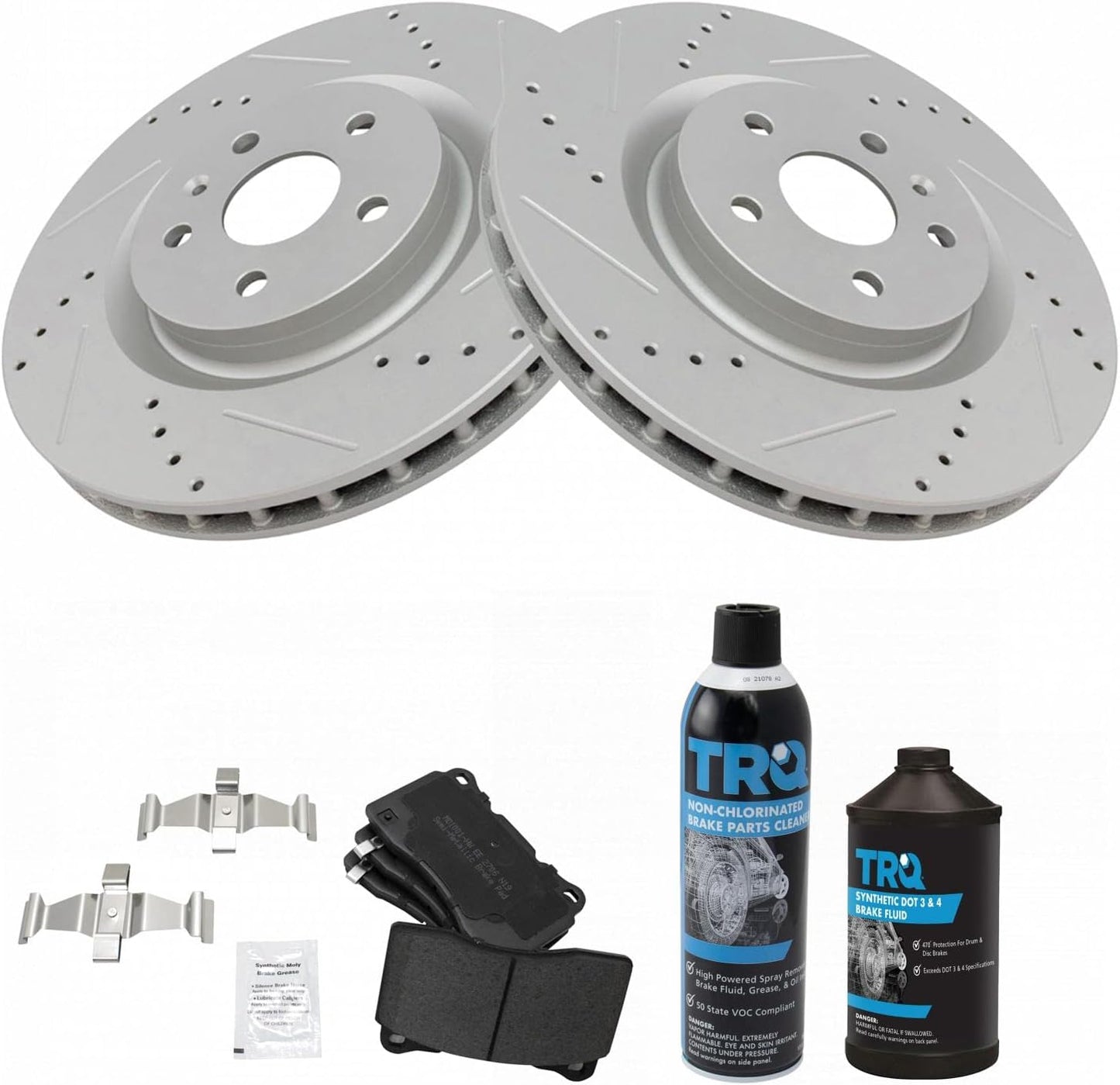 TRQ Front Performance Brake Pad & Rotor Kit for Buick Regal