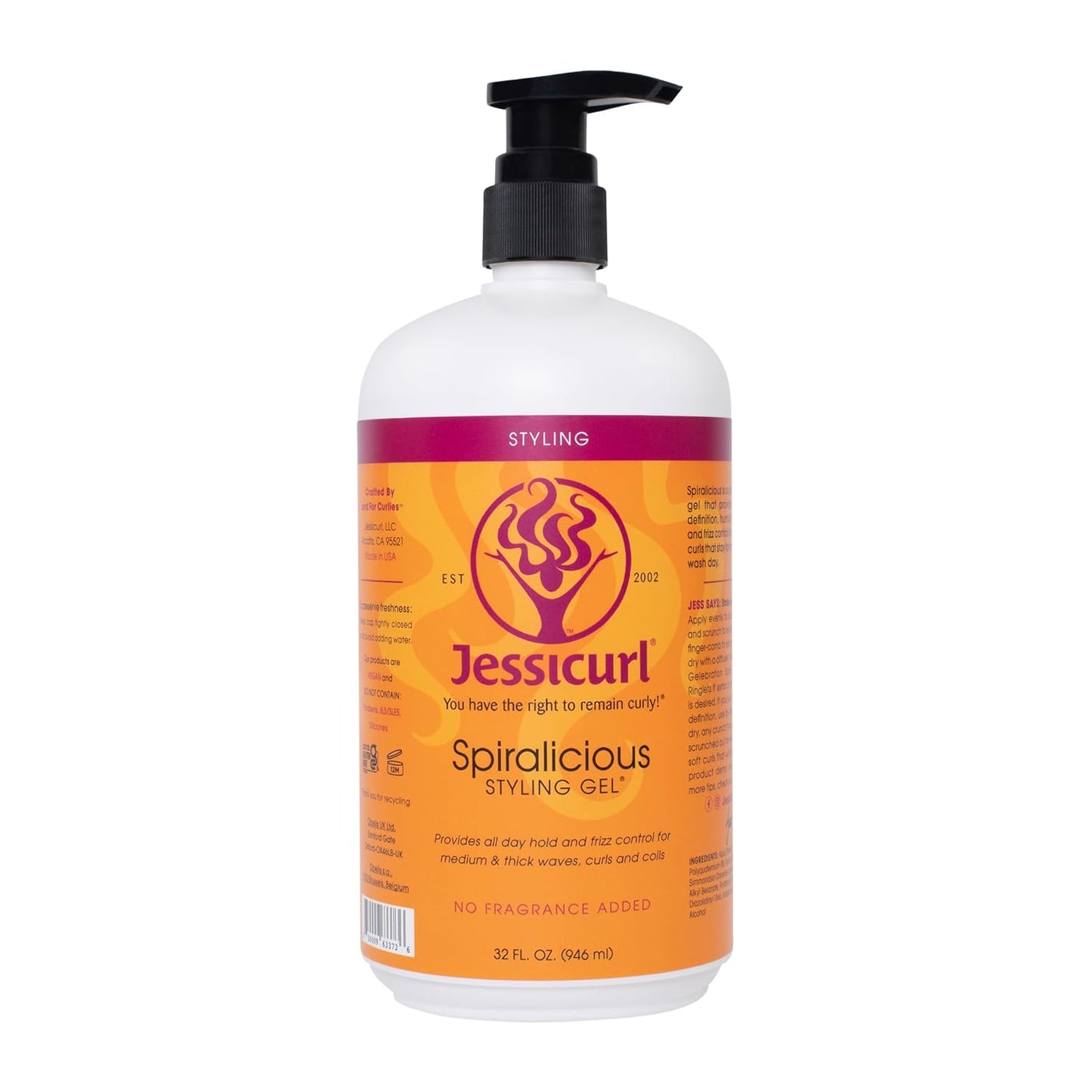 Jessicurl Spiralicious Gel for Frizz Control and Curl Definition