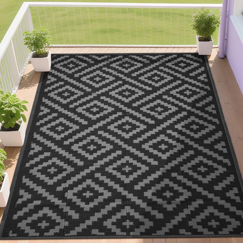 RURALITY Outdoor Rugs 8x10 Feet for Patios and Decks